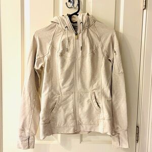 Athleta Light Beige Zip-Up Athletic Jacket